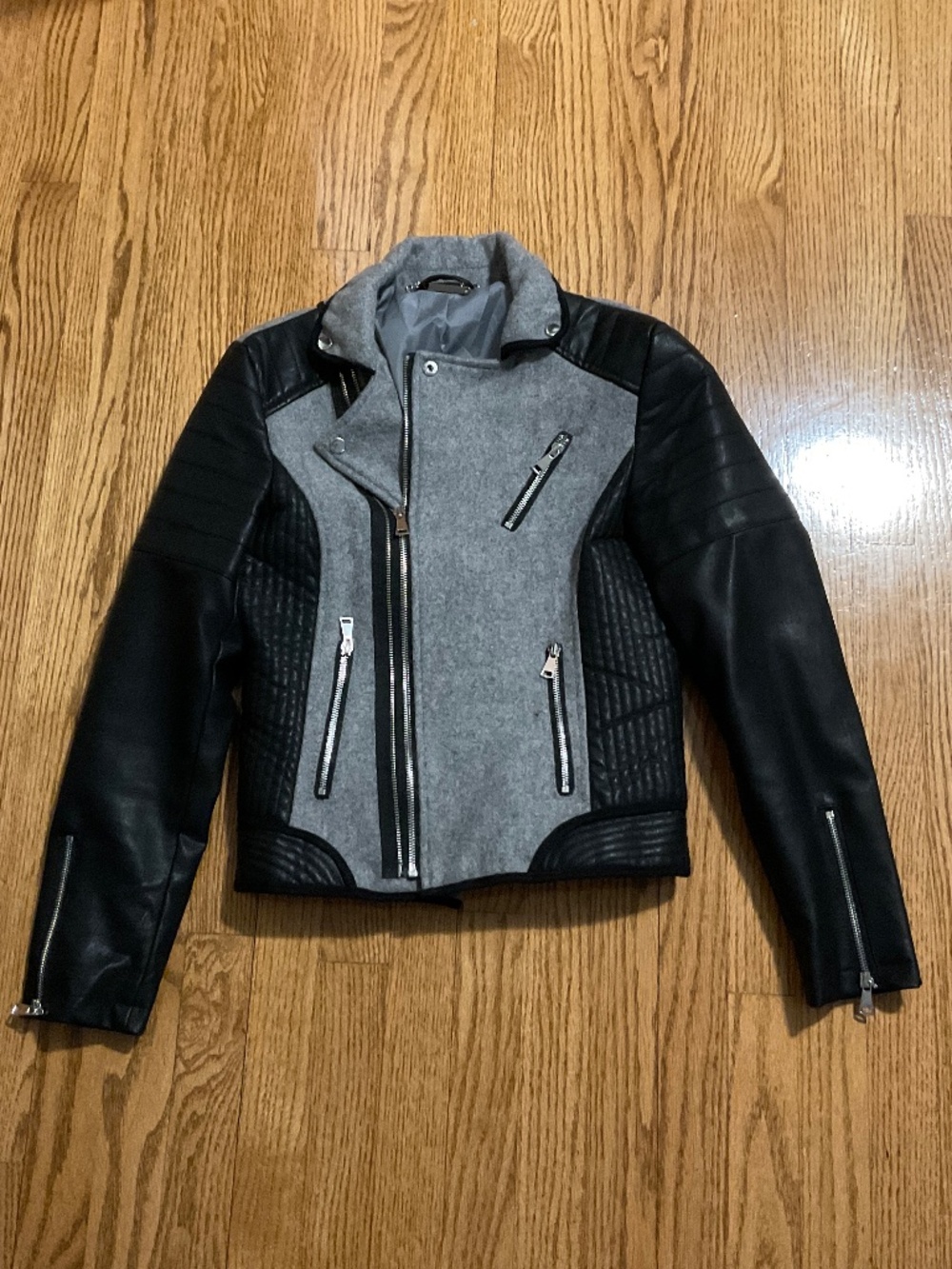 Paparazzi Vegan leather and wool jacket